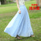 Img 3 - Chiffon Summer Skirt Women Double Layer High Waist Korean Beach Flare Fairy-Look Mesh Dress Skirt