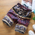 Img 6 - Summer Men Straight Casual Pants Trendy Stretchable Personality Printed Mid-Length Beach Pants