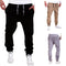 Img 1 - Casual Men Jogger Europe Solid Colored Elastic Waist Sporty Baggy Long Pants