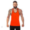 Summer Solid Colored Fitness Men Strap Black Cotton Sporty Tank Top Tank Top