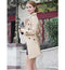 Women Coat Multicolor Slim Look Belt Mid-Length Windbreaker Outerwear