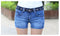 IMG 126 of Summer Denim Shorts Women Student Stretchable Slim Look Ripped Lace Jeans Korean Shorts