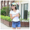 IMG 124 of Summer Denim Shorts Women Student Stretchable Slim Look Ripped Lace Jeans Korean Shorts