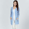 Women Korean Mid-Length Loose Knitted Cardigan Sweater Tops Outerwear