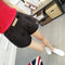 IMG 111 of Korean Women Mid-Waist Striped All-Matching Hot Pants Shorts Free Belt Shorts