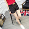 IMG 113 of Korean Women Mid-Waist Striped All-Matching Hot Pants Shorts Free Belt Shorts
