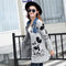 Korean Slim Look Mid-Length Star Mouse Denim Sweater Women Knitted Cardigan Outerwear