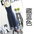 Img 8 - Summer Women Fresh Looking Lace Mesh Matching Camisole Dress Mid-Length Dress