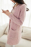 IMG 107 of Popular Korean Elegant Pocket Knitted Cardigan Women Mid-Length Mix Colours Sweater Outerwear