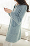 IMG 112 of Popular Korean Elegant Pocket Knitted Cardigan Women Mid-Length Mix Colours Sweater Outerwear