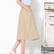 Img 10 - Skirt Cotton Blend Long Summer Art Elastic Waist Loose Pleated Flare Skirt