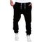 Img 8 - Casual Men Jogger Europe Solid Colored Elastic Waist Sporty Baggy Long Pants