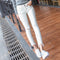 Img 1 - Ripped Denim Pants Women Korean Ankle-Length Pants Slim-Fit Stretchable Pencil Inspired