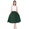 Img 1 - Skirt Cotton Blend Long Summer Art Elastic Waist Loose Pleated Flare Skirt