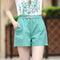 Img 1 - Loose Line A-Line Wide Leg Shorts Women Casual Pants Hot Cotton Blend Slim Look Track Summer