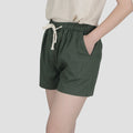 Summer Women Pants Stretchable Cotton Blend Shorts Drawstring Elastic Waist Wide Leg Jogging Hot Shorts