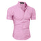 Img 11 - Men Design Short Sleeve Shirt Korean Slim Look Solid Colored Men Shirt