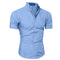 Img 8 - Men Design Short Sleeve Shirt Korean Slim Look Solid Colored Men Shirt