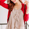 Img 3 - Women Sweater Korean Slim Look High Waist Short See Through Round-Neck Knitted Cardigan