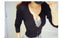 IMG 110 of Women Sweater Korean Slim Look High Waist Short See Through Round-Neck Knitted Cardigan Outerwear