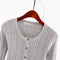 Img 5 - Women Sweater Korean Slim Look High Waist Short See Through Round-Neck Knitted Cardigan