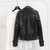 Img 2 - Korean All-Matching Cardigan PUJacket Women Short Slim Look Lapel Bike Jacket