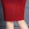 Img 4 - Splitted Skirt Mid Length  Suits Hip Flattering Stretchable Slim Look OL Skirt