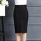 Img 1 - Splitted Skirt Mid Length  Suits Hip Flattering Stretchable Slim Look OL Skirt