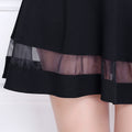 Img 3 - Mid-Length A-Line skirt  A Line High Waist Pleated Short Mesh Spliced Anti-Exposed Pants Skirt