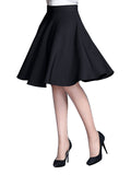 Img 6 - Skirt Women Mid-Length Plus Size High Waist Sweet Look Elegant Flare Skirt