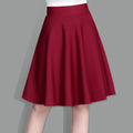 Img 2 - Skirt Women Mid-Length Plus Size High Waist Sweet Look Elegant Flare Skirt