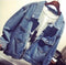 Denim Women Korean Vintage All-Matching Short Long Sleeved Jacket Tops Outerwear