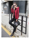 IMG 124 of Europe Chequered Embroidered Flower Short Cardigan Thick Jacket Outerwear