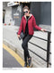 IMG 123 of Europe Chequered Embroidered Flower Short Cardigan Thick Jacket Outerwear