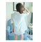 IMG 109 of White Shirt Women Mid-Length Korean bfShirt Sexy Pajamas Loose Long Sleeved Cardigan Tops Blouse Dress Outerwear