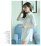 Img 5 - White Shirt Women Mid-Length Korean bfShirt Sexy Pajamas Loose Long Sleeved Cardigan Tops Blouse Dress