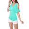 Img 4 - Women Sexy V-Neck Bare Shoulder Mid-Length T-Shirt Tops