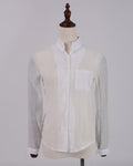 Img 3 - Korean Plus Size Loose Cotton Blend Women Line Tops Length Shirt Blouse