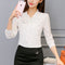 Img 2 - Korean Slim Look Women Long Sleeved Shirt Trendy Casual Chiffon Blouse
