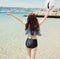 Img 2 - Korea Summer Swimsuit Tube Bare Shoulder Ruffle Collar Bikini Two Piece High Waist Spa Denim