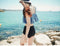 IMG 105 of Korea Summer Swimsuit Tube Bare Shoulder Ruffle Collar Bikini Two Piece High Waist Spa Denim Swimwear