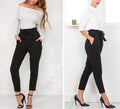 IMG 109 of Popular Women Pants Europe Casual Ankle-Length Belt Pants