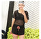 IMG 109 of Summer Outdoor Jogging Yoga Women Breathable Quick Dry Mesh Sporty See Through Fitness Activewear