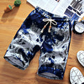 Img 8 - Summer Men Straight Casual Pants Trendy Stretchable Personality Printed Mid-Length Beach Pants