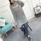 Img 2 - Long Sleeved Splitted Dress Korean Loose Mid-Length Slim-Look See Through  Knitted Sweater