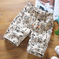 Img 4 - Summer Men Straight Casual Pants Trendy Stretchable Personality Printed Mid-Length Beach Pants