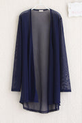 IMG 118 of Europe Shawl Sunscreen Transparent Thin Women Cardigan Long Plus Size Mesh Tops Summer Outerwear