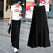 Img 2 - Summer Korean Modal Cotton  A-Line Women High Waist Black Slim-Look A-Line Length Skirt