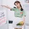 Img 2 - Women T-Shirt Tops Summer Round-Neck Loose Alphabets Embroidery Button Pocket Short Sleeve