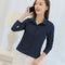 Img 1 - Slim Look Blouse Long Sleeved Korean Uniform Formal Plus Size Shirt Chiffon Blouse